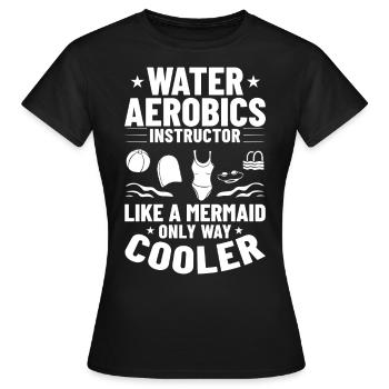 AquaGym Aquafitness Aqua Training Aqua - T-shirt Femme - noir - Devant - AI Model Female 172 dark (172cm)