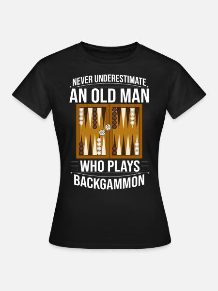 Backgammon Brettspiel Spieler Spiel Regeln - Frauen T-Shirt - Schwarz
