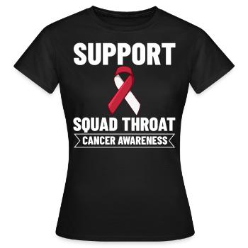 Carcinome de la tête et du cou Ruban Chimio - T-shirt Femme - noir - Devant - AI Model Female 172 dark (172cm)
