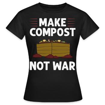 Kompostierung Kompost Wurm Abfall - Frauen T-Shirt - Schwarz - Vorne - AI Model Female 172 dark (172cm)