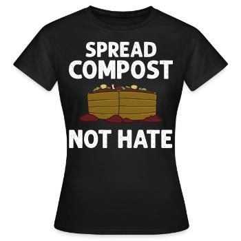 Kompostierung Kompost Wurm Abfall - Frauen T-Shirt - Schwarz - Vorne - AI Model Female 172 dark (172cm)