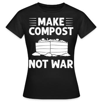 Kompostierung Kompost Wurm Abfall - Frauen T-Shirt - Schwarz - Vorne - AI Model Female 172 dark (172cm)