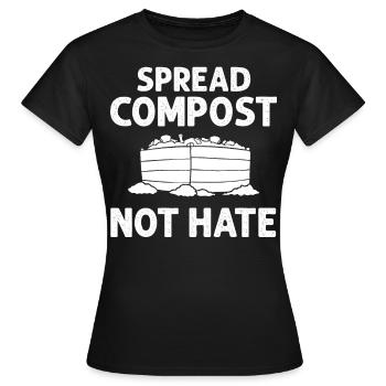 Kompostierung Kompost Wurm Abfall - Frauen T-Shirt - Schwarz - Vorne - AI Model Female 172 dark (172cm)