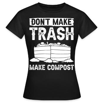 Kompostierung Kompost Wurm Abfall - Frauen T-Shirt - Schwarz - Vorne - AI Model Female 172 dark (172cm)