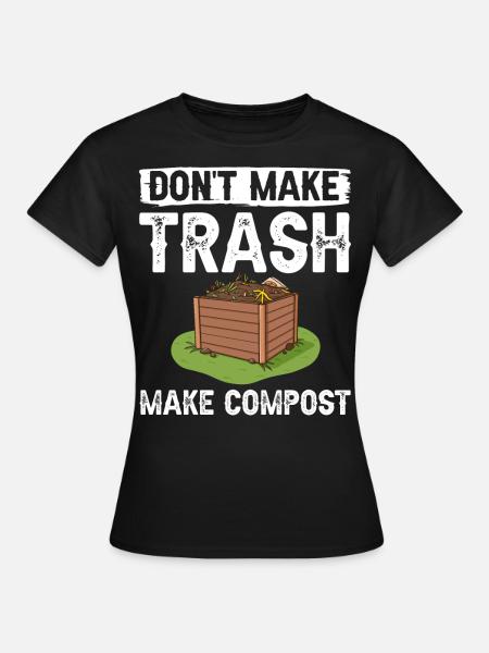 Kompostierung Kompost Wurm Abfall - Frauen T-Shirt - Schwarz