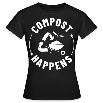 Kompostierung Kompost Wurm Abfall - Frauen T-Shirt - Schwarz - Vorne - AI Model Female 172 dark (172cm)