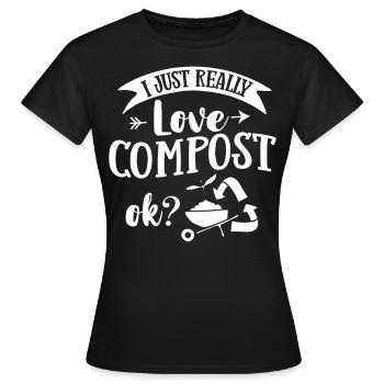 Kompostierung Kompost Wurm Abfall - Frauen T-Shirt - Schwarz - Vorne - AI Model Female 172 dark (172cm)
