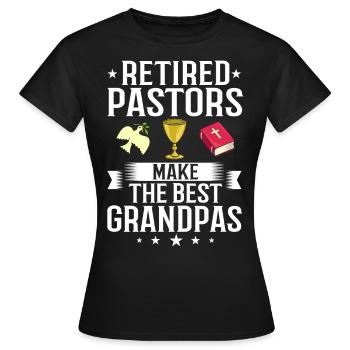 Pasteur Église Ministre Christ Spirituel Jésus - T-shirt Femme - noir - Devant - AI Model Female 172 dark (172cm)
