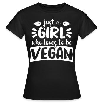Vegan Veganerin Frauen Mädchen Geschenk - Frauen T-Shirt - Schwarz - Vorne - AI Model Female 172 dark (172cm)