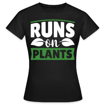 Vegan Veganer Pflanzen Spruch - Frauen T-Shirt - Schwarz - Vorne - AI Model Female 172 dark (172cm)