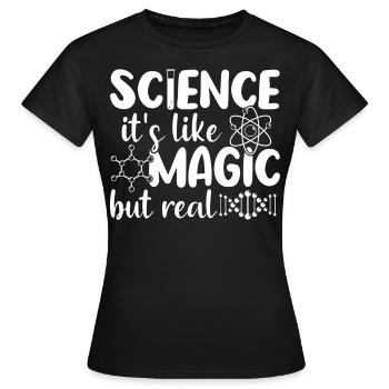 Science Research Saying - Women's T-Shirt - black - Front - AI Model Female 172 dark (172cm)