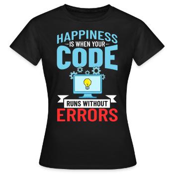 Développeur de logiciels de développement de logiciels - T-shirt Femme - noir - Devant - AI Model Female 172 dark (172cm)