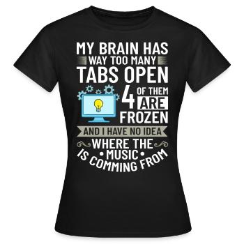 Développeur de logiciels de développement de logiciels - T-shirt Femme - noir - Devant - AI Model Female 172 dark (172cm)