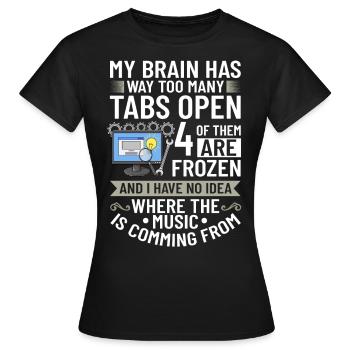 Développeur de logiciels de développement de logiciels - T-shirt Femme - noir - Devant - AI Model Female 172 dark (172cm)