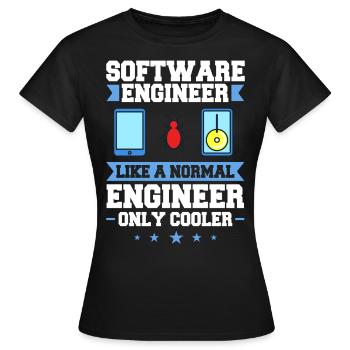 Génie logiciel Ingénieur en génie logiciel - T-shirt Femme - noir - Devant - AI Model Female 172 dark (172cm)