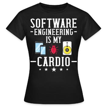 Software Engineering Software Engineering Engineer - Women's T-Shirt - black - Front - AI Model Female 172 dark (172cm)