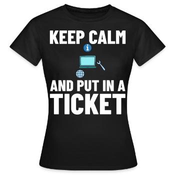 Support technique Assistance technique informatique Helpdesk - T-shirt Femme - noir - Devant - AI Model Female 172 dark (172cm)