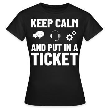 Support technique Assistance technique informatique Helpdesk - T-shirt Femme - noir - Devant - AI Model Female 172 dark (172cm)