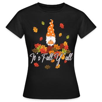 Wichtel liebhaber Thanksgiving Herbst - Frauen T-Shirt - Schwarz - Vorne - AI Model Female 172 dark (172cm)