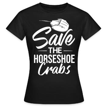 Crabe en fer à cheval Crabe en fer à cheval Crabes des Moluques - T-shirt Femme - noir - Devant - AI Model Female 172 dark (172cm)