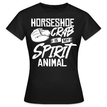 Crabe en fer à cheval Crabe en fer à cheval Crabes des Moluques - T-shirt Femme - noir - Devant - AI Model Female 172 dark (172cm)