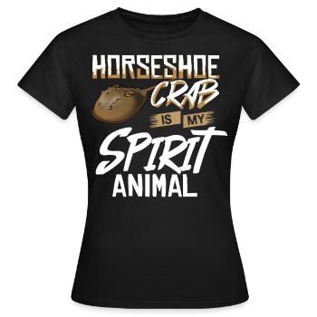 Crabe en fer à cheval Crabe en fer à cheval Crabes des Moluques - T-shirt Femme - noir - Devant - AI Model Female 172 dark (172cm)