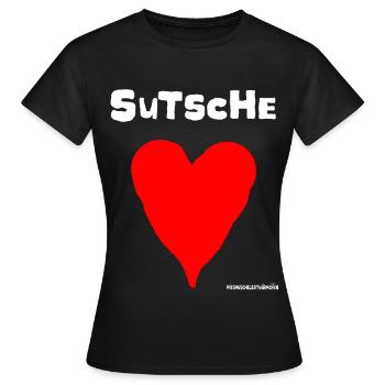 Sutsche Miesmuschelartwuermchen Kein Stress - Frauen T-Shirt - Schwarz - Vorne - AI Model Female 172 dark (172cm)