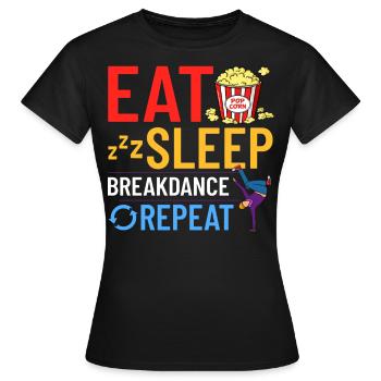 Breakdance Musique Breaking BBoy Bgirl - T-shirt Femme - noir - Devant - AI Model Female 172 dark (172cm)
