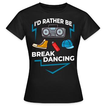Breakdance Musique Breaking BBoy Bgirl - T-shirt Femme - noir - Devant - AI Model Female 172 dark (172cm)