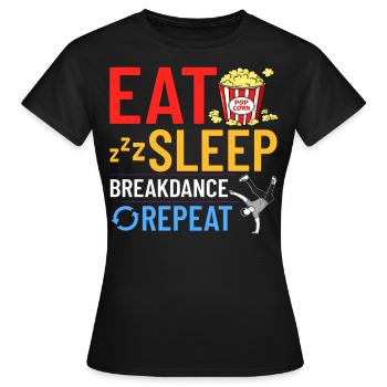 Breakdance Musique Breaking BBoy Bgirl - T-shirt Femme - noir - Devant - AI Model Female 172 dark (172cm)