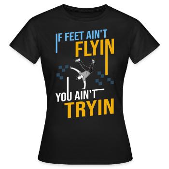 Breakdance Musique Breaking BBoy Bgirl - T-shirt Femme - noir - Devant - AI Model Female 172 dark (172cm)