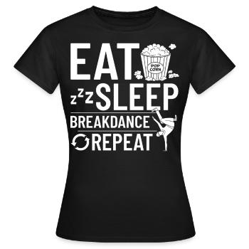 Breakdance Musique Breaking BBoy Bgirl - T-shirt Femme - noir - Devant - AI Model Female 172 dark (172cm)