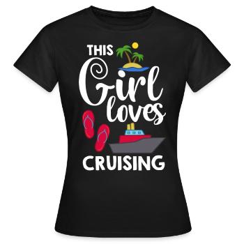Croisière Croisière Croisière Croisière - T-shirt Femme - noir - Devant - AI Model Female 172 dark (172cm)