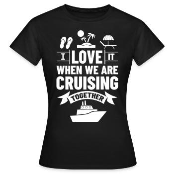 Croisière Croisière Croisière Croisière - T-shirt Femme - noir - Devant - AI Model Female 172 dark (172cm)