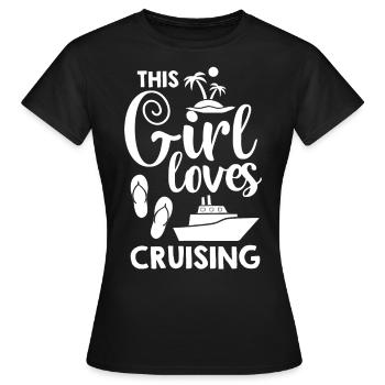 Croisière Croisière Croisière Croisière - T-shirt Femme - noir - Devant - AI Model Female 172 dark (172cm)