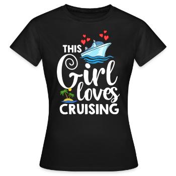 Croisière Croisière Croisière Croisière - T-shirt Femme - noir - Devant - AI Model Female 172 dark (172cm)