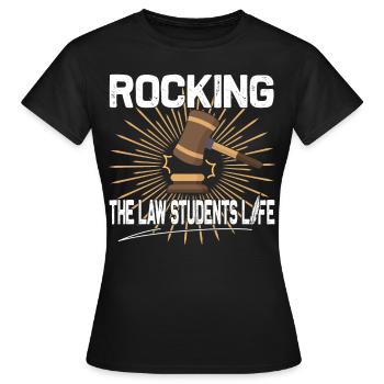 Rocking The Law Life - Drôle de faculté de droit - T-shirt Femme - noir - Devant - AI Model Female 172 dark (172cm)