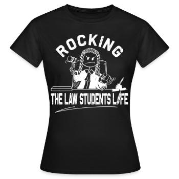 Rocking The Law Life - Drôle de faculté de droit - T-shirt Femme - noir - Devant - AI Model Female 172 dark (172cm)