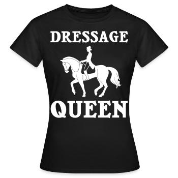 Dressur Reiten Pferd Training Dressurreiten - Frauen T-Shirt - Schwarz - Vorne - AI Model Female 172 dark (172cm)