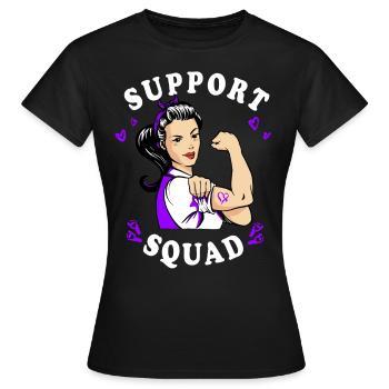 Premature Birth Conscious Purple Bow - Women's T-Shirt - black - Front - AI Model Female 172 dark (172cm)