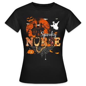 Spooky Nurse Halloween - Women's T-Shirt - black - Front - AI Model Female 172 dark (172cm)