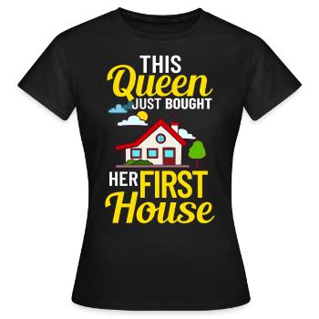 Home Home House Purchase Property - Women's T-Shirt - black - Front - AI Model Female 172 dark (172cm)