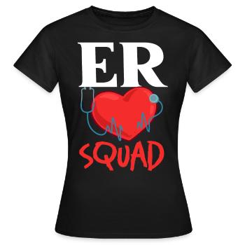 Infirmière d’urgence Premiers soins - T-shirt Femme - noir - Devant - AI Model Female 172 dark (172cm)