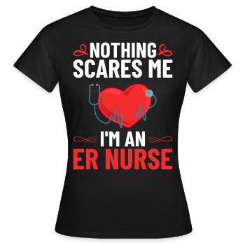 Infirmière d’urgence Premiers soins - T-shirt Femme - noir - Devant - AI Model Female 172 dark (172cm)