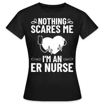 Infirmière d’urgence Premiers soins - T-shirt Femme - noir - Devant - AI Model Female 172 dark (172cm)