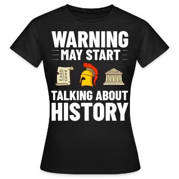 History Teacher Lesson Professor Historian - Women's T-Shirt - black - Front - AI Model Female 172 dark (172cm)