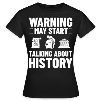 History Teacher Lesson Professor Historian - Women's T-Shirt - black - Front - AI Model Female 172 dark (172cm)