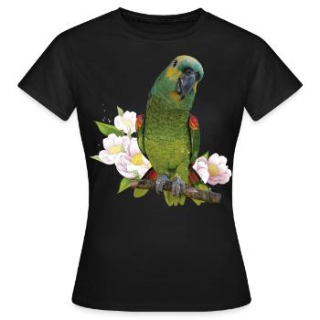 L’amazone à front bleu - T-shirt Femme - noir - Devant - AI Model Female 172 dark (172cm)