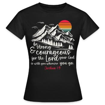 Jesus Christus - Christliches Shirt Bibelvers - Frauen T-Shirt - Schwarz - Vorne - AI Model Female 172 dark (172cm)