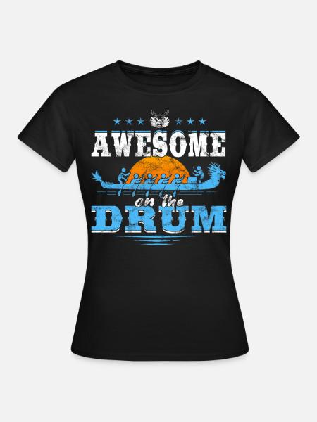 Chinesisches Drachenboot-Bootsrennen - Frauen T-Shirt - Schwarz